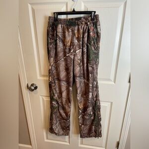 Real tree lined fleece Camouflage Print Pants